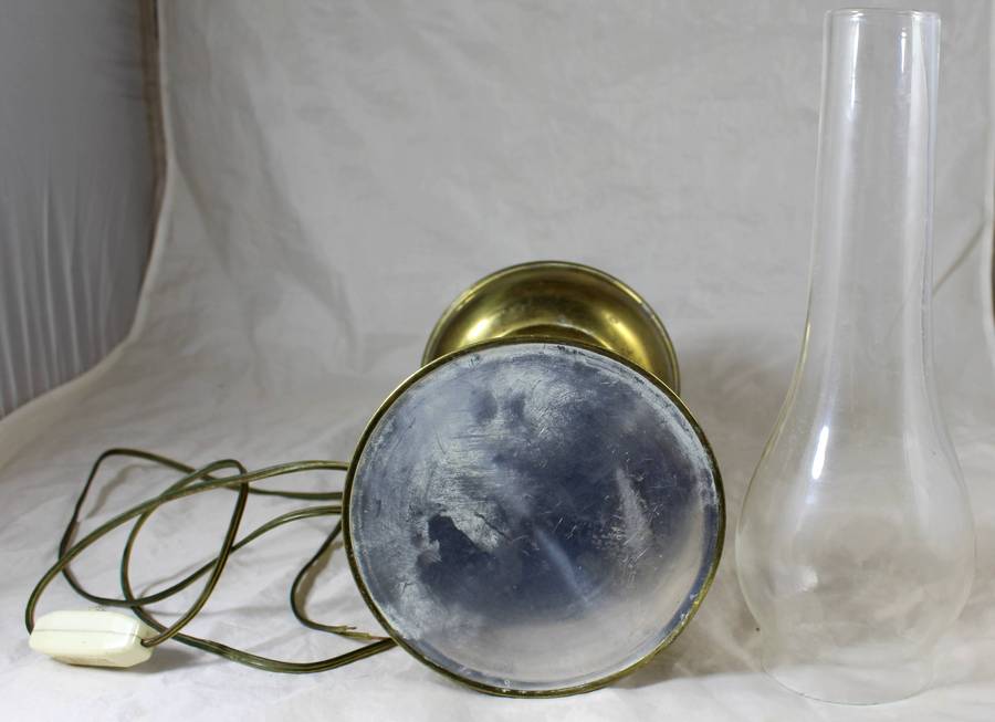 Electrified brass lamp