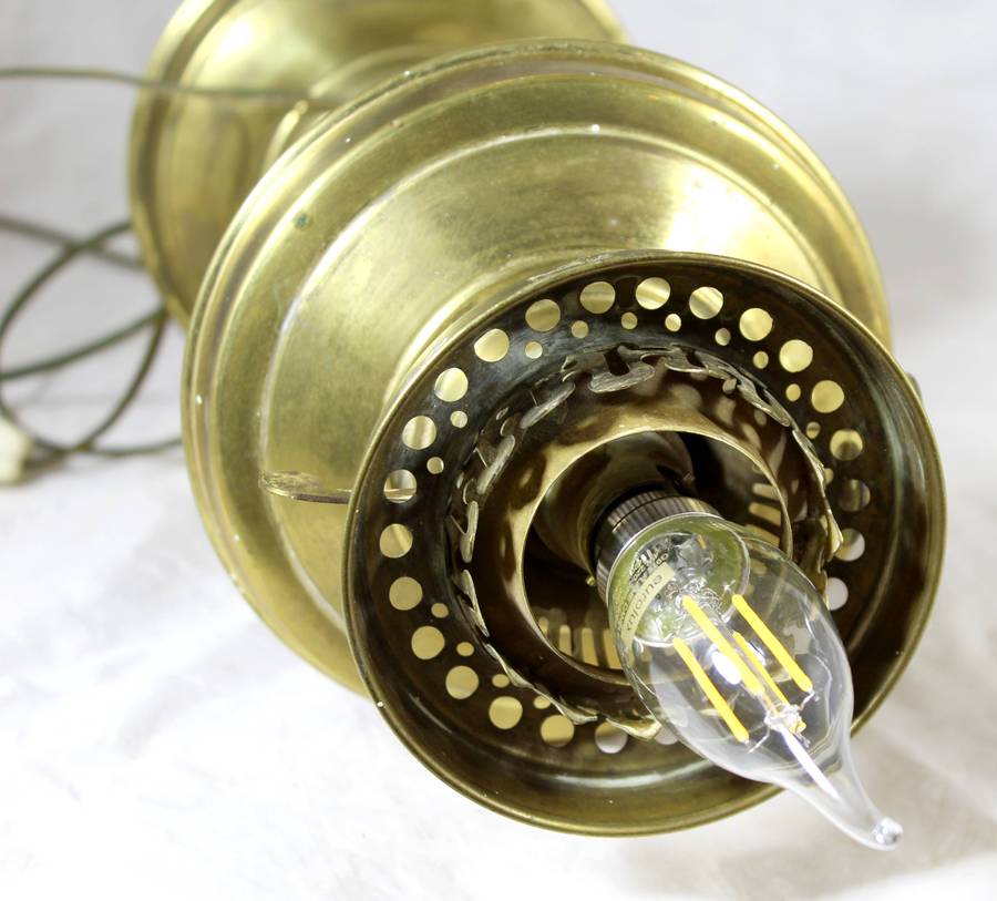 Electrified brass lamp