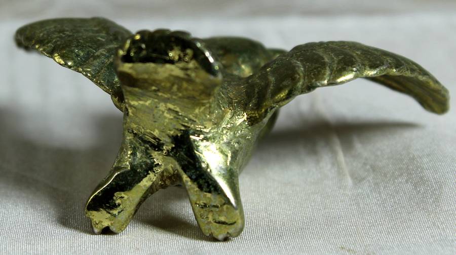 Miniature owl - brass - lead filled