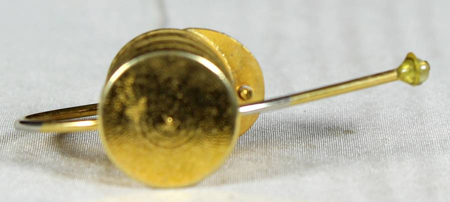 Miniature brass watering can