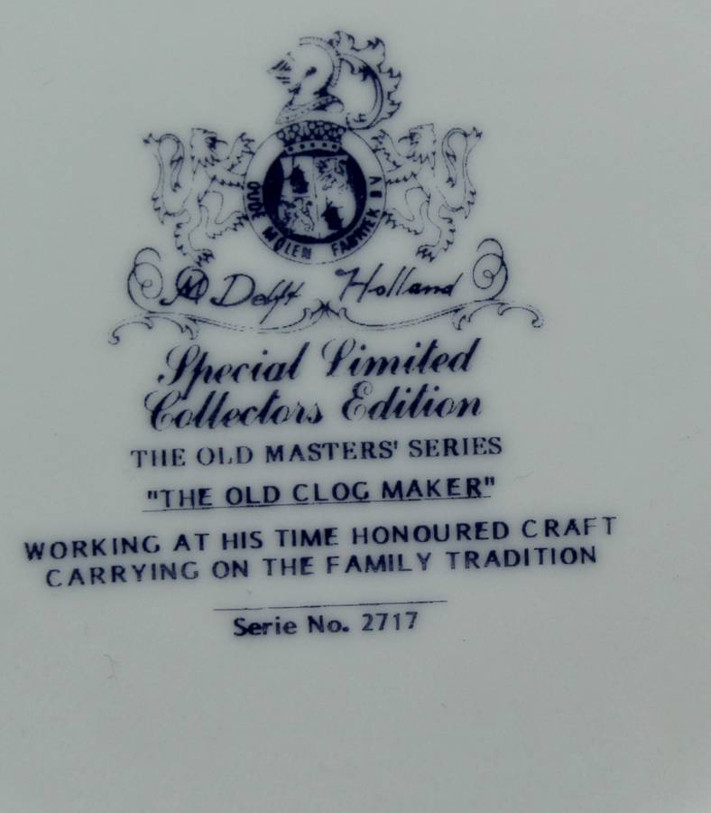 Delft - Special - Limited Edition - The Old Clog Maker