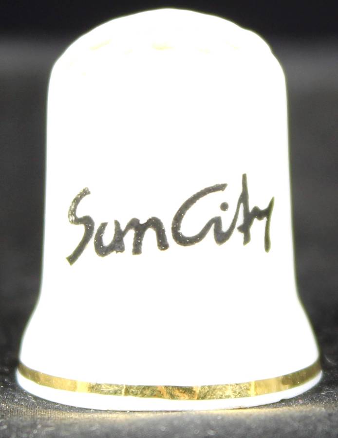 Porcelain Thimble - Sun City - Jack Of Diamonds