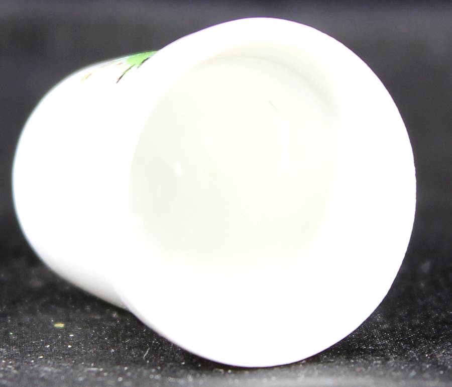 Porcelain Thimble - Green Feathered Bird