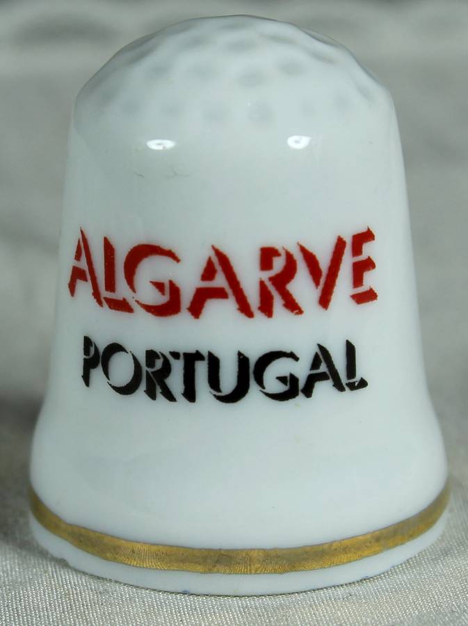 Bone China thimble - Algarve - Portugal