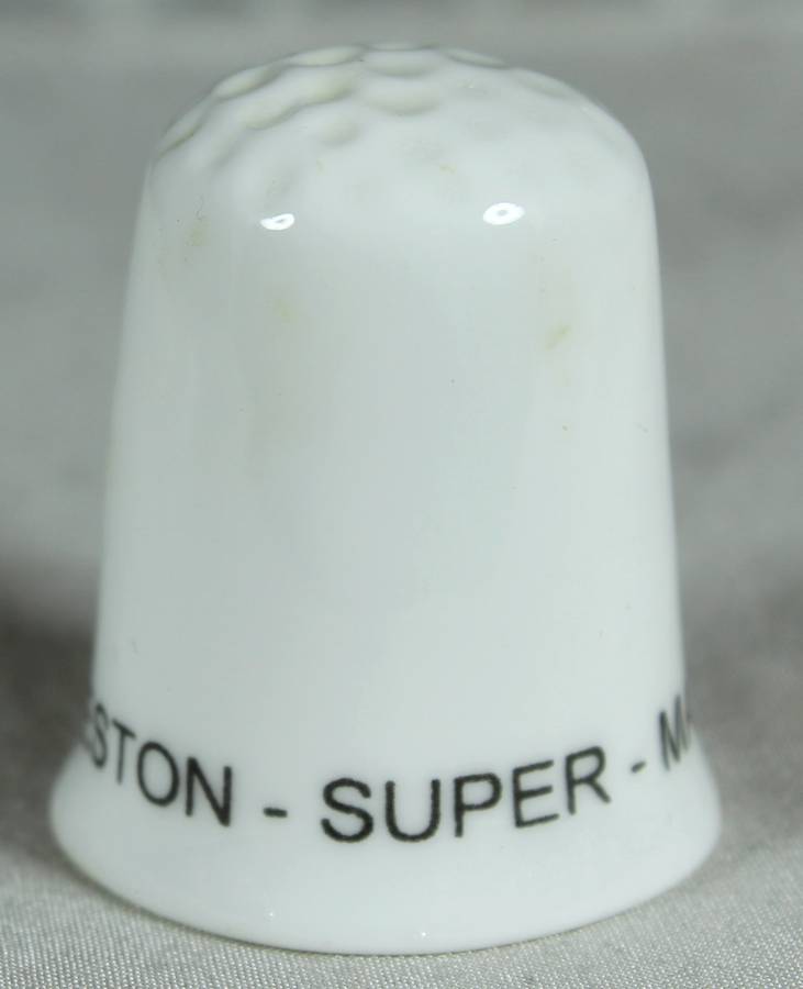 Bone China thimble - Weston super mare
