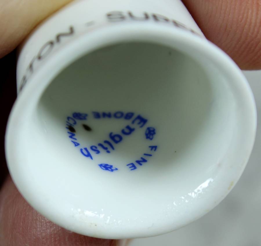 Bone China thimble - Weston super mare