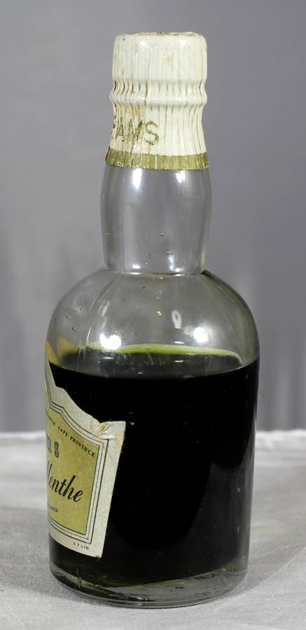 Mini liquor bottle - Bertrams - Creme de menthe