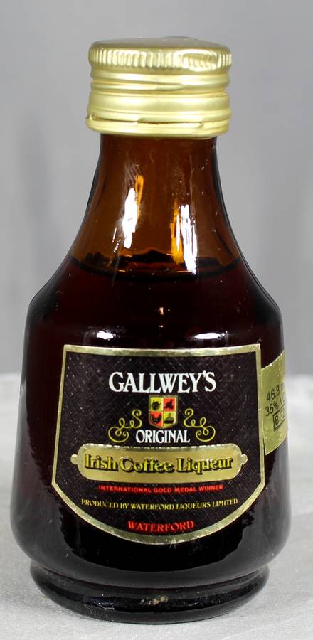 Mini liquor bottle - Gallweys Irish coffee liqueur