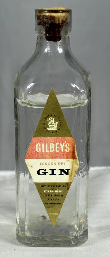 Mini liquor bottle - Gilbeys - Gin