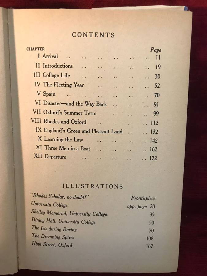 The Substance: The Story of a Rhodes Scholar at Oxford - Brian Bamford (1959 1st Edition Hardcover)