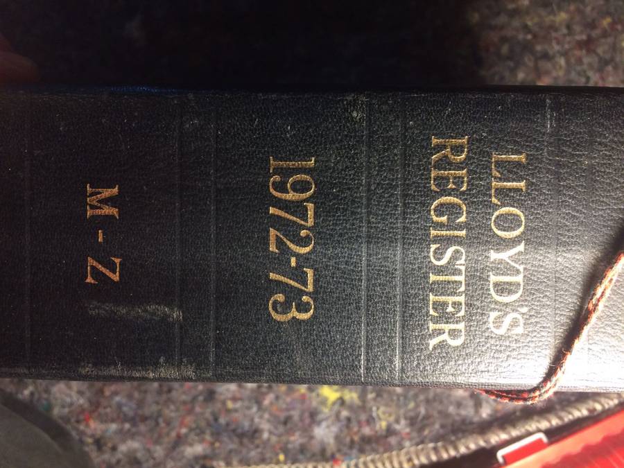 Lloyd's Register of Shipping 1972-73: Register of Ships - 2 Vols (A-L & M-Z) RARE & LEATHER BOUND