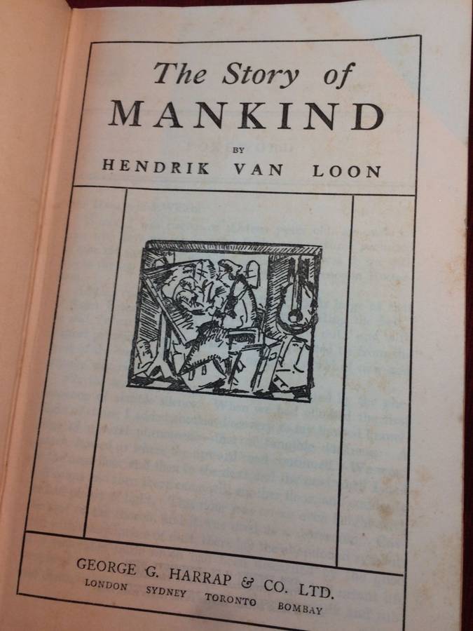 The Story of Mankind - Hendrik Willem van Loon (1947 Hardcover)