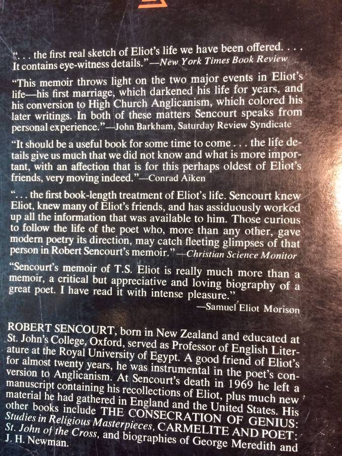 TS Eliot: A Memoir - Robert Sencourt