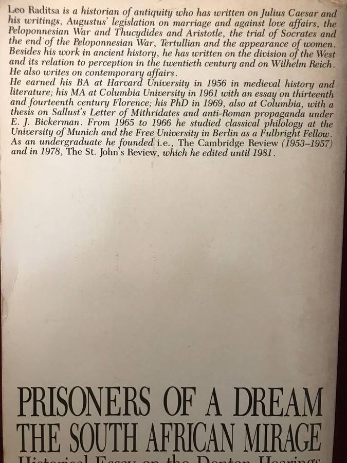 Prisoners Of A Dream: The South African Mirage - Leo Raditsa