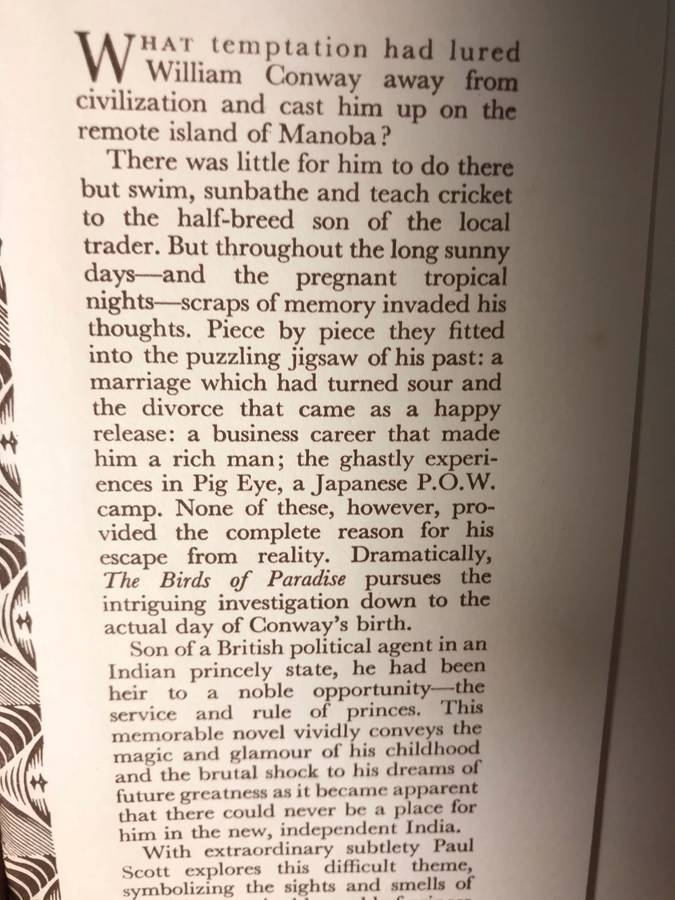 The Birds of Paradise - Paul Scott (1963 Hardcover)