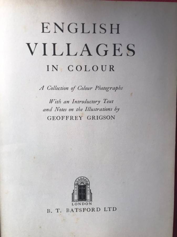 English Villages in Colour - Geoffrey Grigson (1958 1st Edition)