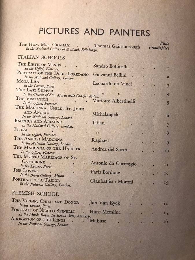 World Famous Paintings: One Hundred Reproductions in Colour - J Grieg Pirie (1939 Hardcover)