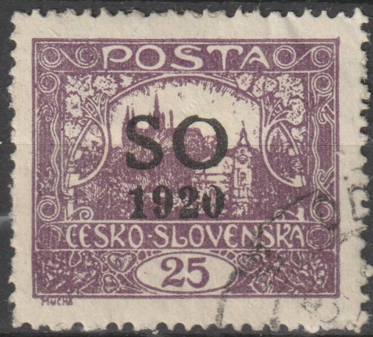 1920 East Silesia, Czechoslovakia 25h optd SO 1920