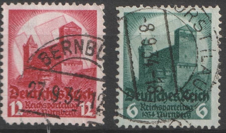 1934 Germany, Nürnberg Reichsparteitag, set, fine used
