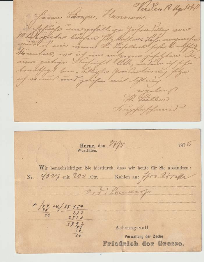 4 x Deutsche Reichs Post used postal stationary cards 1876 to 1884