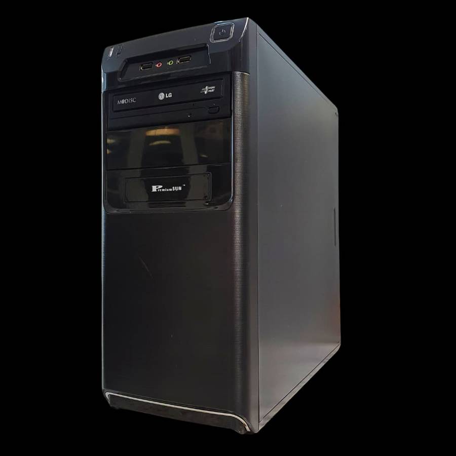 Black Semi Gaming Chassis with 350W Power Supply and Disc Drive