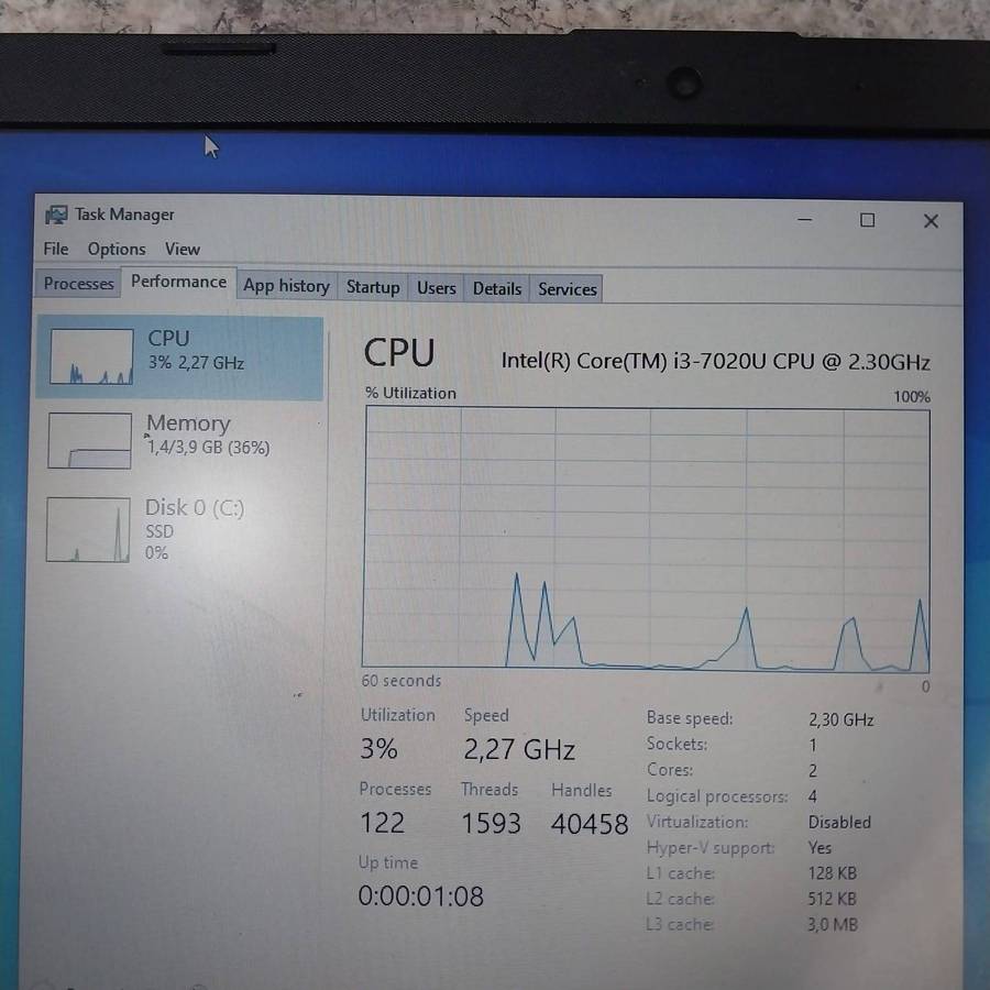 HP 250 G6 laptop - for parts