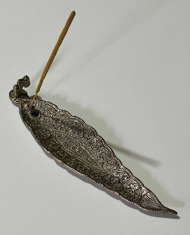 Metal Leaf incense burner