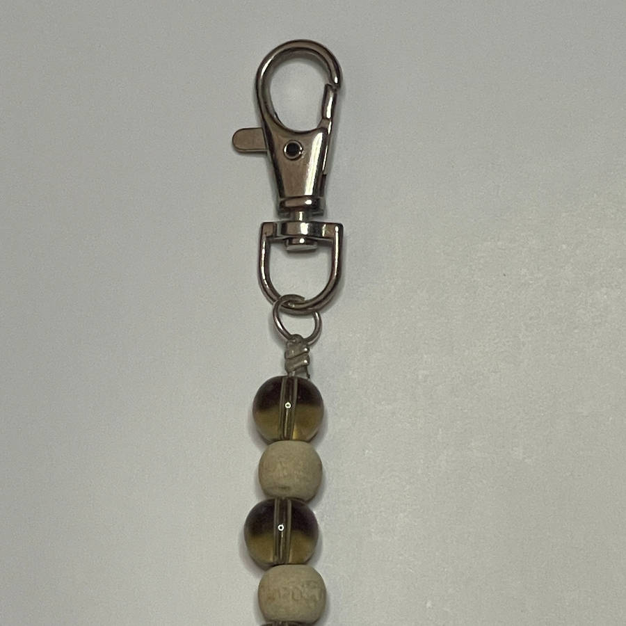 Creamy Wood and Smokey Bag Charm
