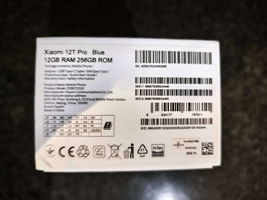Xiaomi 12T Pro