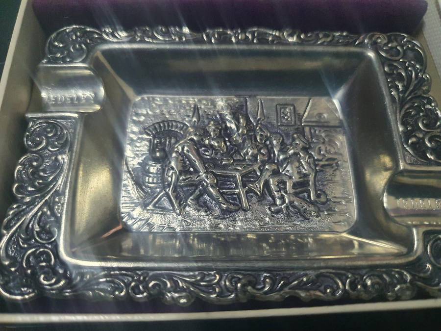 Silver ashtray set
