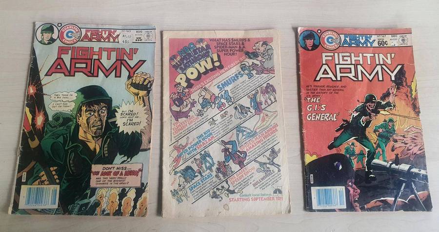 Antique Military Comic Books 3 Off