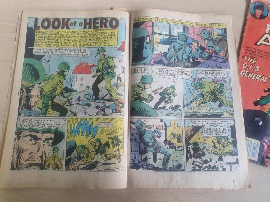 Antique Military Comic Books 3 Off