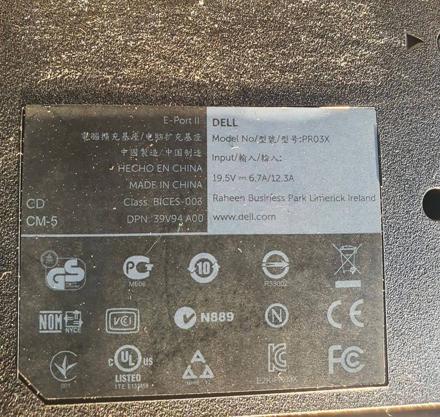 Dell PRO3X docking station