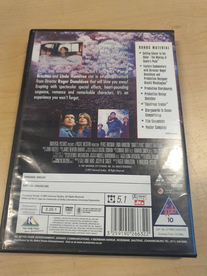 Dante's peak DVD