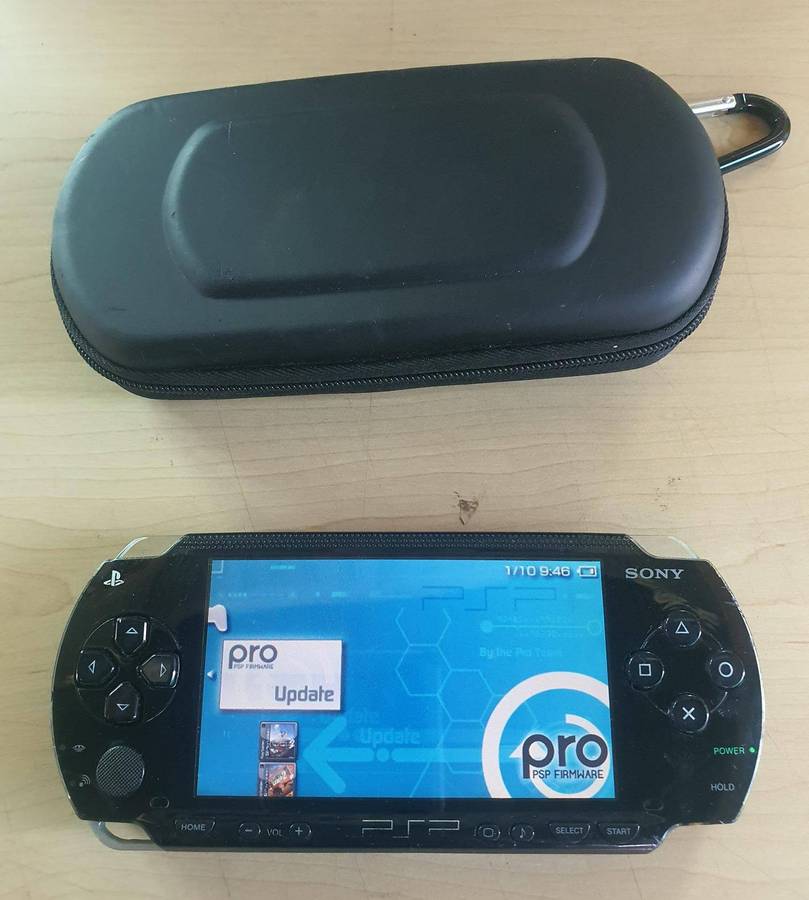 PSP 1004 with pouch, Working with new battery