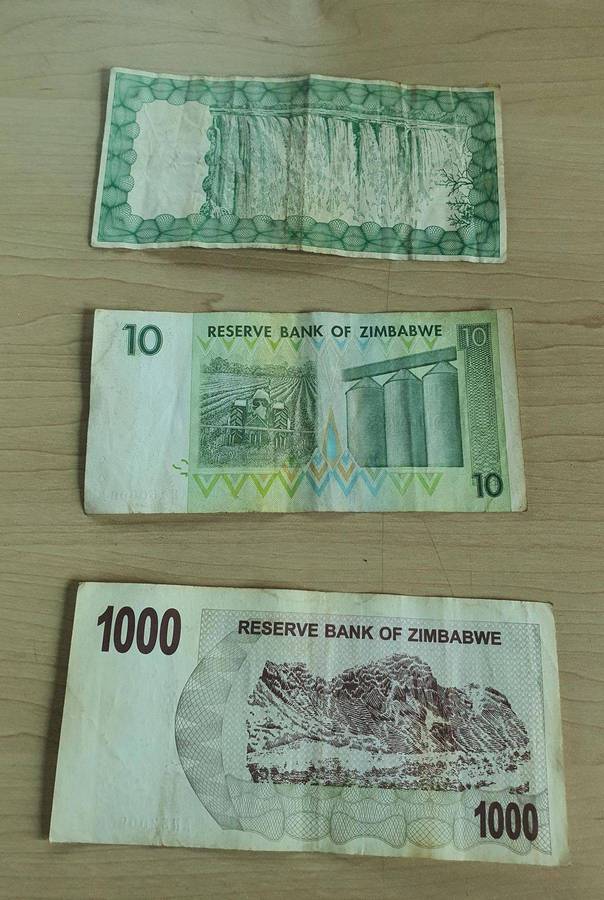 Zimbabwe Dollars as per Photos.