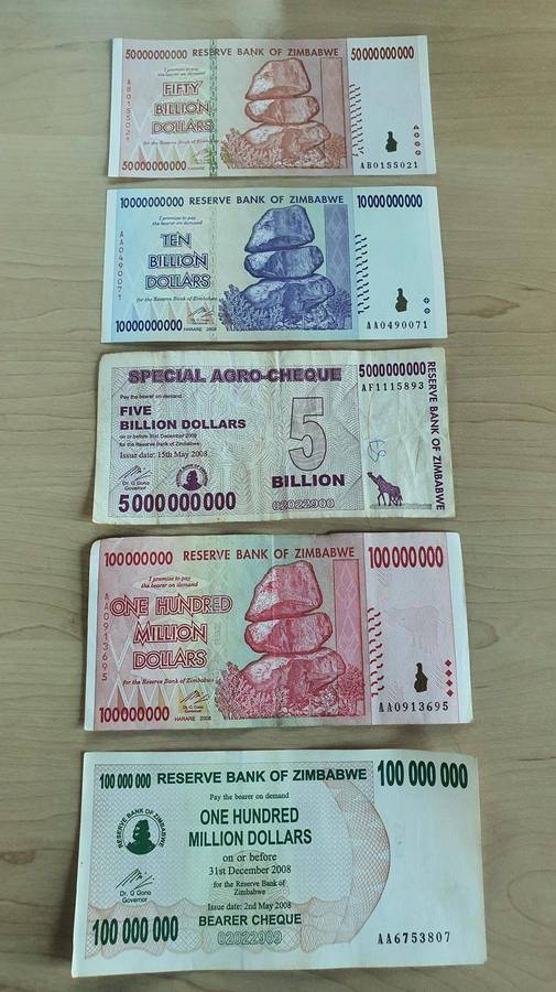 5 Zimbabwe Dollars as per Photos.