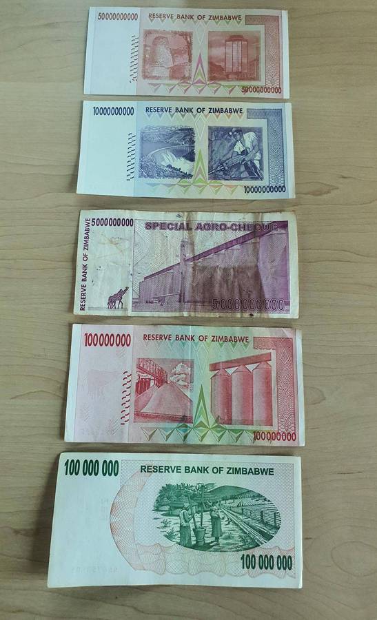 5 Zimbabwe Dollars as per Photos.