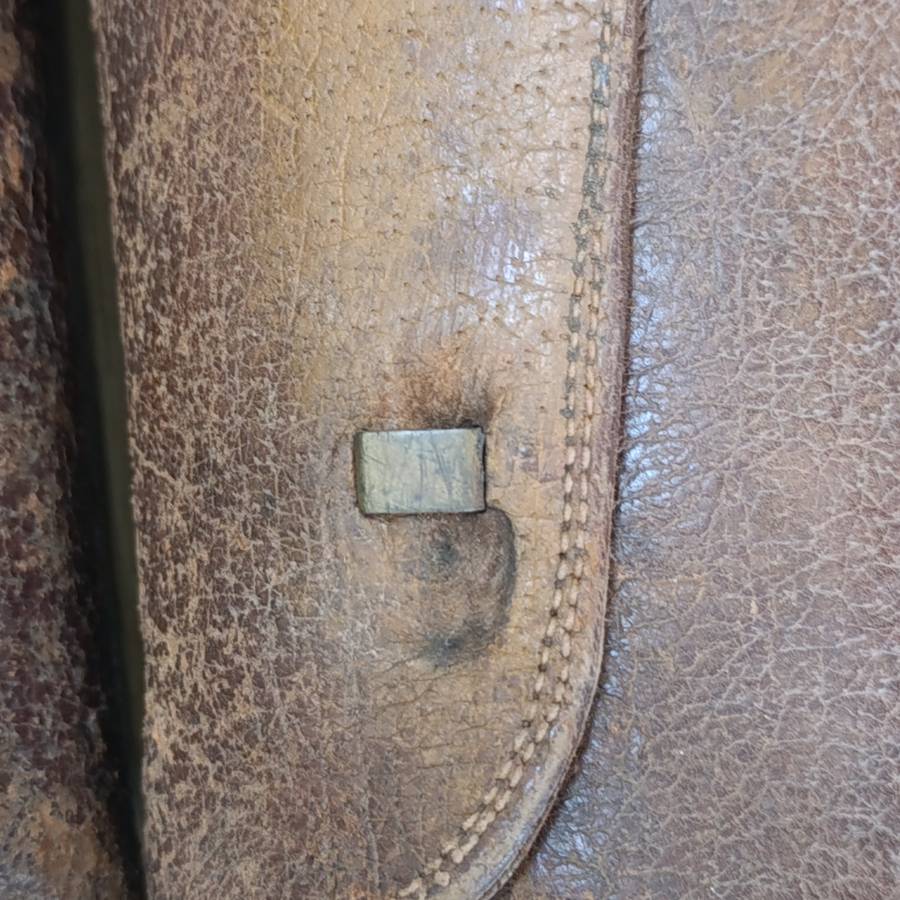 WW2 German brown Leather gaitors with 1940 German marking inside