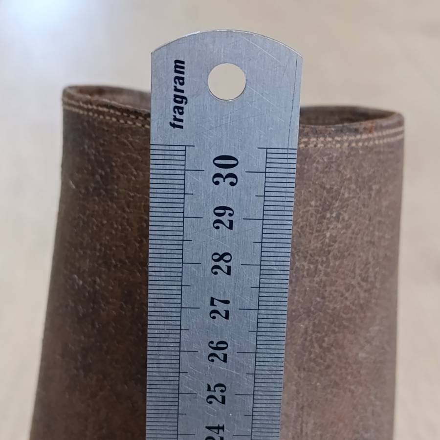 WW2 German brown Leather gaitors with 1940 German marking inside