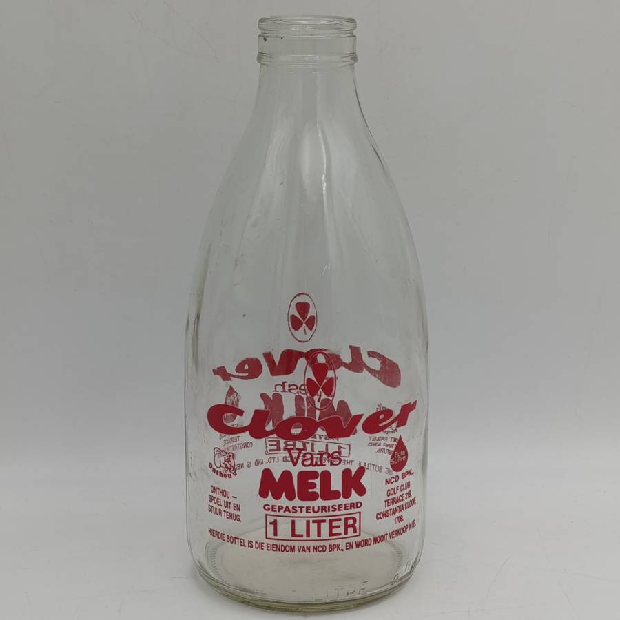 Vintage Clover Milk 1 Liter glass bottle