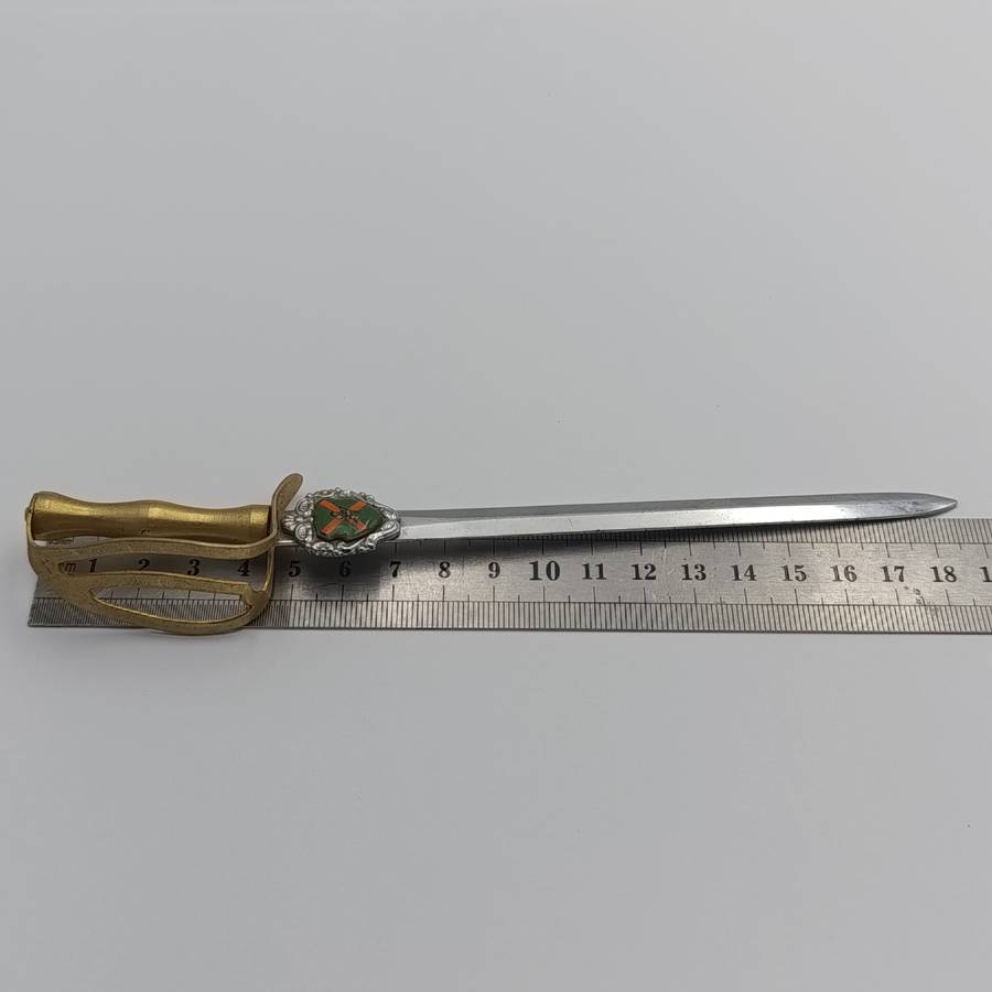 Vintage SADF Danie Theron combat school letter opener sword
