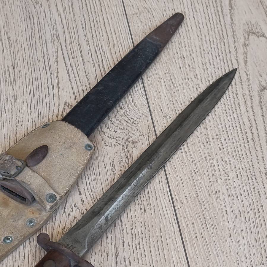 Boer War Enfield P1888 Pattern, 303 bayonet with Scabbard - issued June 1898