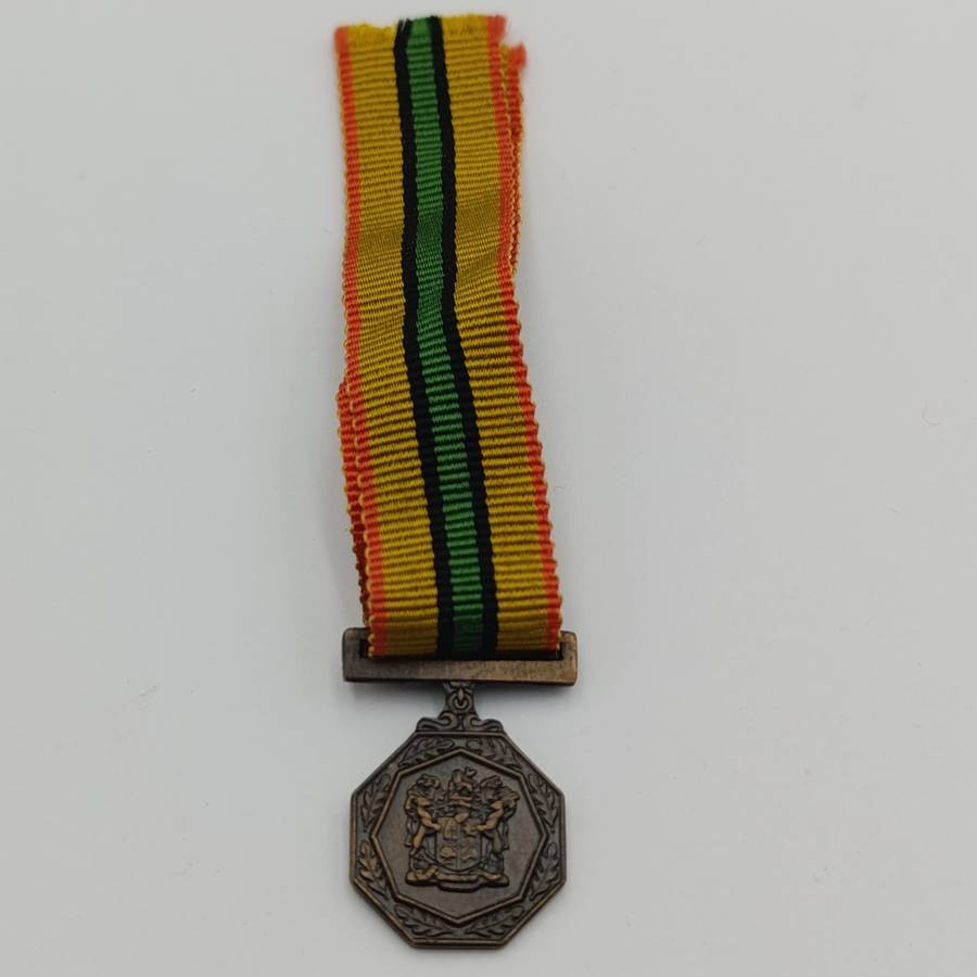 SA Railway Police miniature faithful service medal
