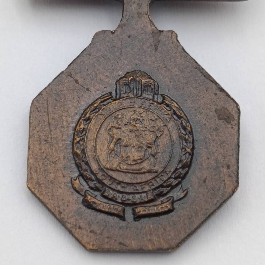 SA Railway Police miniature faithful service medal