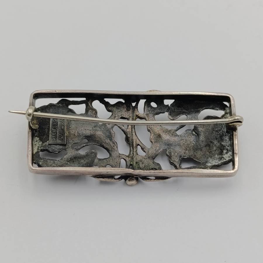 Sterling silver vintage Candida brooch 16.8g