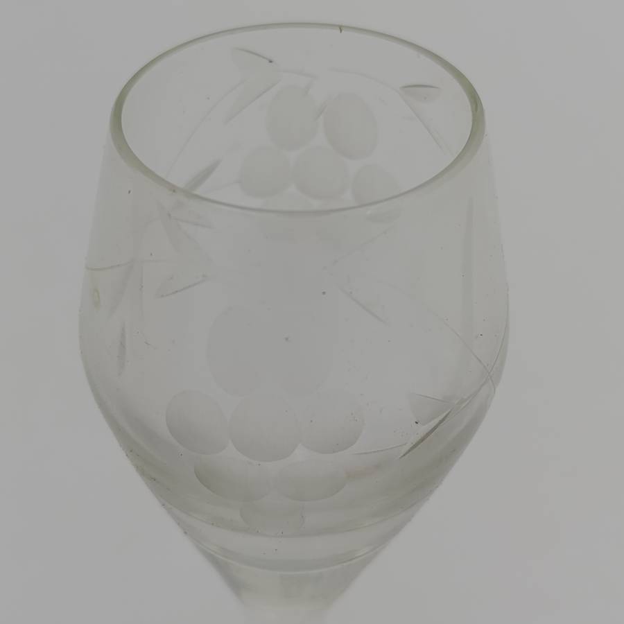 Six grape-pattern Port glasses-original packaging unused