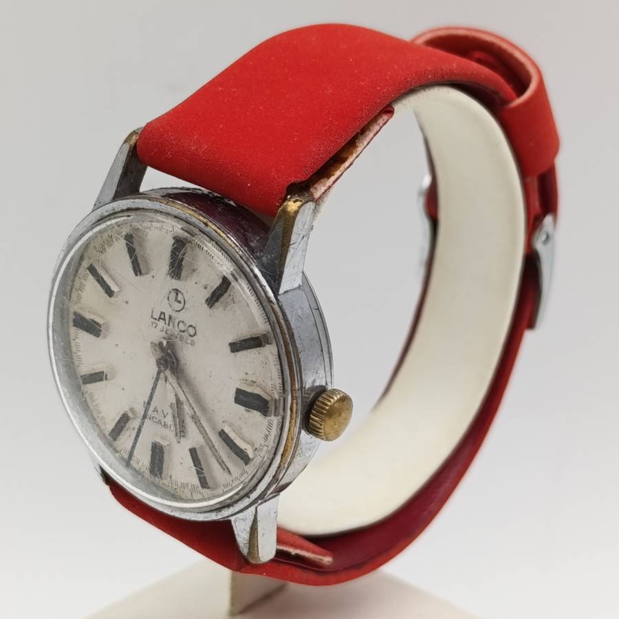 Vintage Lanco Naval manual wind mens watch - working