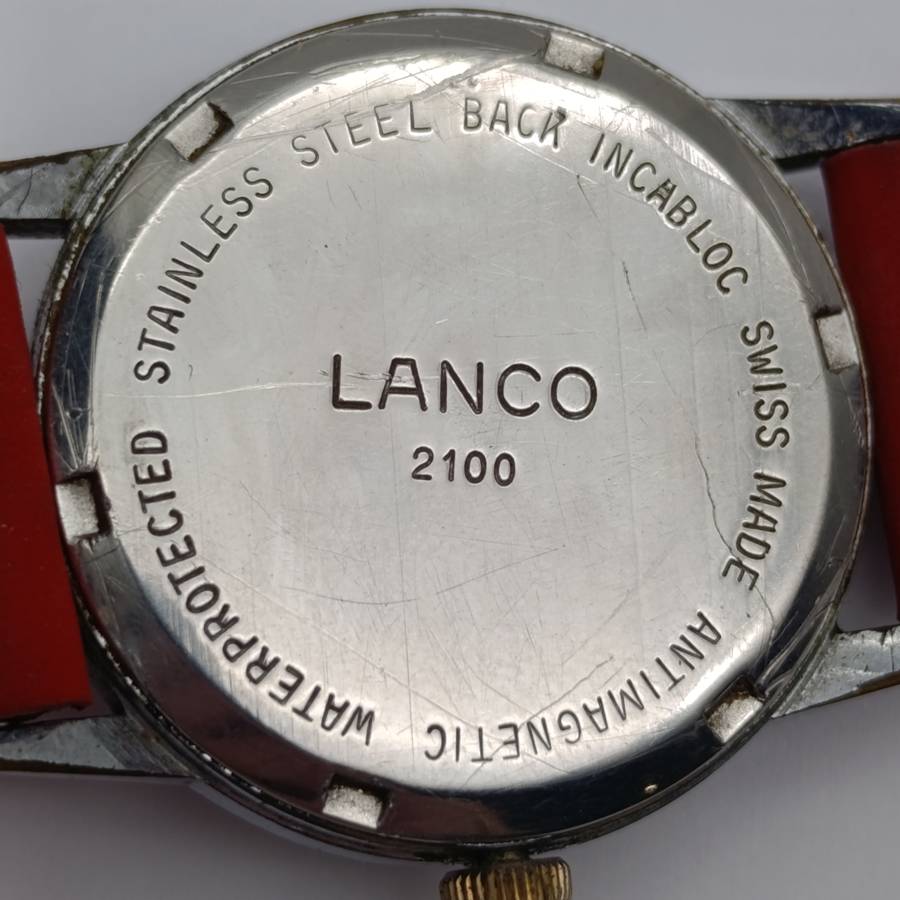 Vintage Lanco Naval manual wind mens watch - working