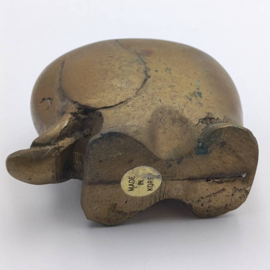 Vintage solid brass elephant figurine